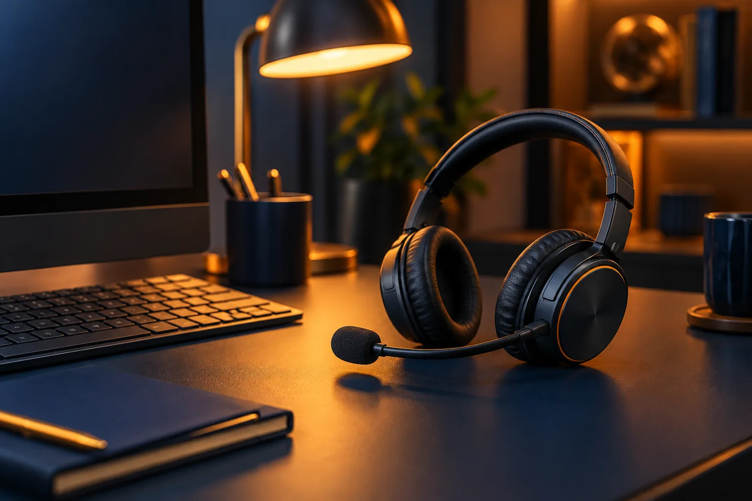Headset on a support desk for Puma contact information